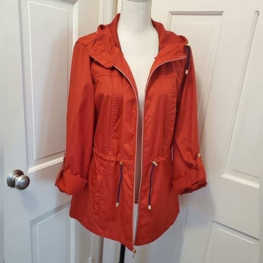 Susan Graver Red Lightweight Spring Jacket Size Medium, Colorful, Casual